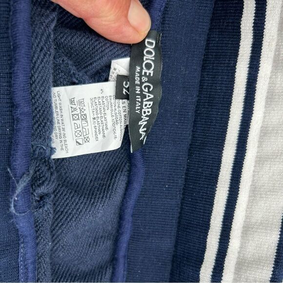 Men’s Dolce & Gabbana crown logo rib bottom sweatpants size 52 made in Italy - Picture 2 of 10